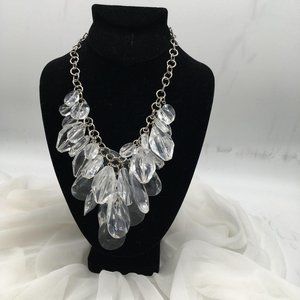 Graziano China Clear Acrylic Bib Necklace
